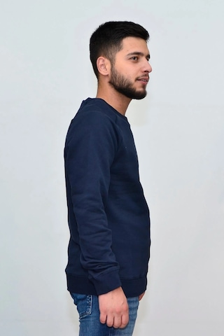 Superfly 20217 Sıfır Yaka Erkek Sweat Lacivert 2021705 Siyah