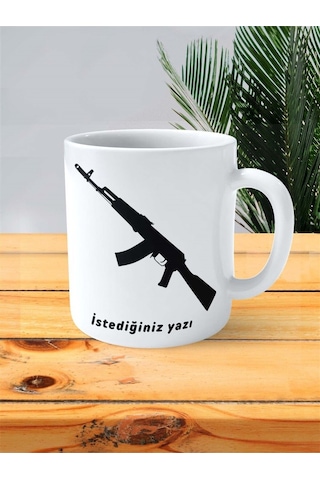 Ak-47 Kalaşnikof Baskılı Kupa Bardak Kişiye Özel Model 4 Çok Renkli