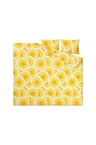 Ikea Kransmalva Çift Kişilik Nevresim Takımı 220 X 240 Cm Beyaz - Sarı