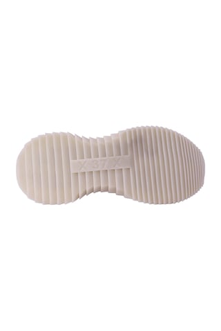 Hobby Ayakkabı Hobby Kadın Hakiki Deri Leopar Detaylı Kalın Tabanlı Sneaker Ayak Beyaz