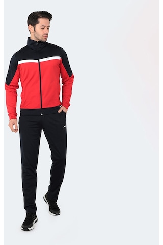 Slazenger RAMOS Erkek Fermuarlı Dik Yaka Cepli Lacivert Eşofman Takımı