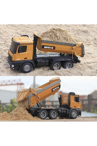 HUINA 1/14 Yüksek Kalite RC Model Damperli Kamyon