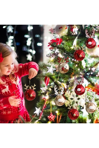 Noel Süsleri, Geyik Desenleri, Asılı Süsler, Noel Ağacı Süslemeleri İçin Parti Malzemeleri