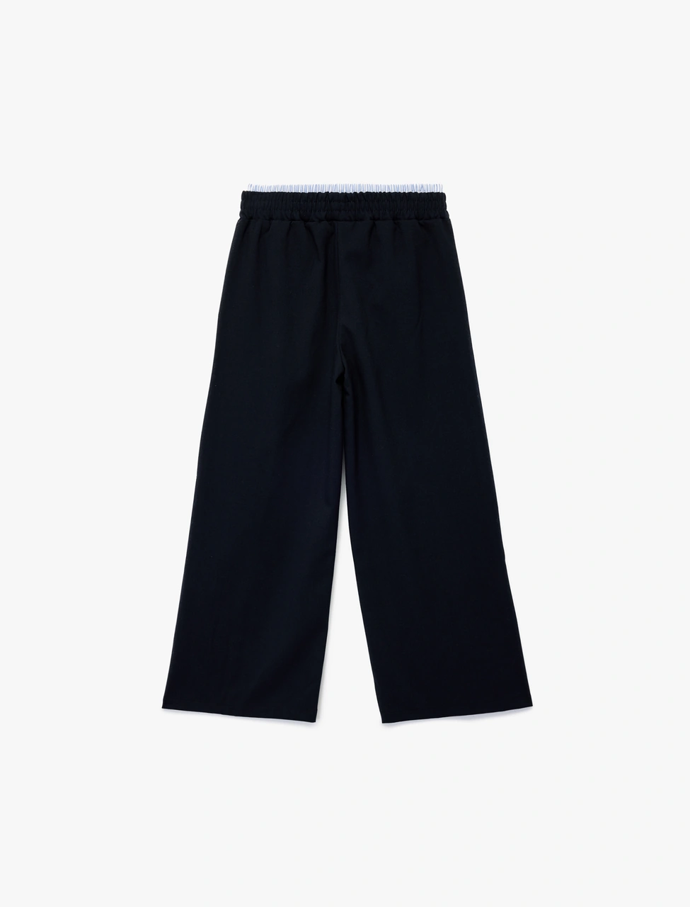 Koton Beli Lastikli Cepli Viskon Karışımlı Geniş Paça Pantolon Lacivert 7wkg40007aw
