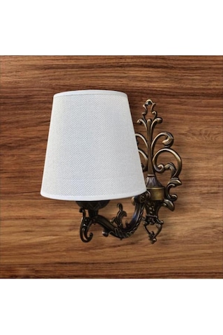 Tekli Elbe Aplik Eskitme Krem Rengi Şapkalı Kahverengi