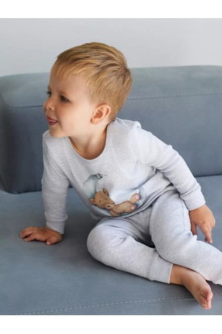 Mami-kids Uzun Kollu Yenidoğan Bebek Pijaması 100023471 Gri