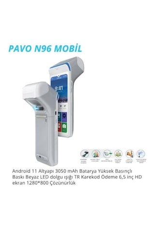 Pavo N96 Android 11 Mobil Pos Cihazı