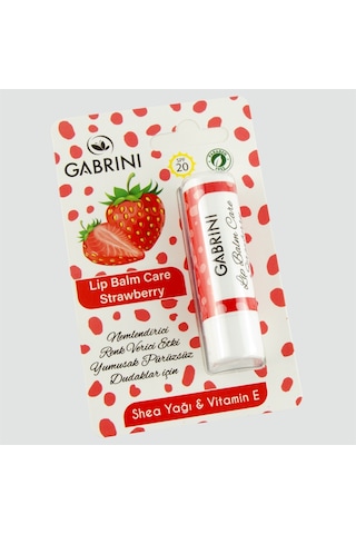 Gabrini Lip Balm Care Strawberry Shea Ve Vitamin E Dudak Balmı