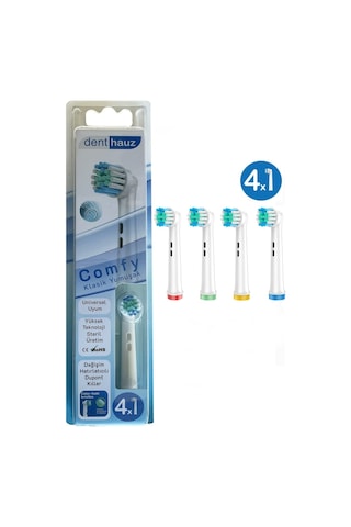 Comfy - Klasik Yumuşak Oral B Şarjlı Diş Fırçası Yedek Başlığı - 4 Adet Yedek Başlık