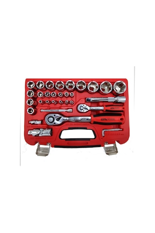 Ceta Form C20-35PH4 1/4"+1/2" 6 Köşe Lokma Takımı 35 Parça