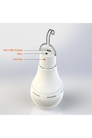 Qingmipy "20 Led Güneş Enerjili Taşınabilir Lamba - 3 Parlaklık Modu, 1500mah Pil, Ip65 Su Geçirmez, Kamp & Acil Durum Aydınlatması" Diğer