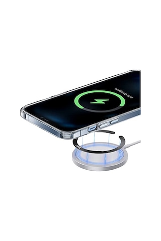 Ayrex Buff, Bl23 Magsafe Uyumlu Ring Adapter Metal Halka Plaka, Siyah