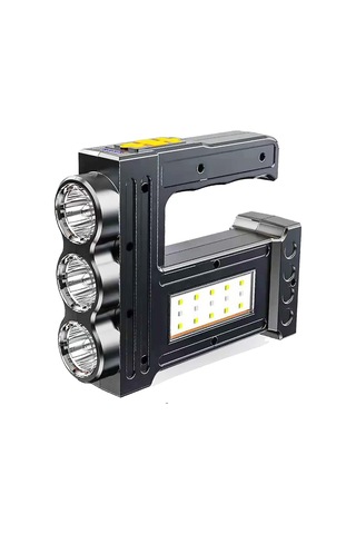 Ccgloball 1000 Lumen Usb Şarj Edilebilir Led Fener Siyah