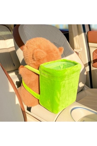 Createtech Suntek Peluş Capybara Araba Doku Çöp Kutusu Gs Çok Renkli