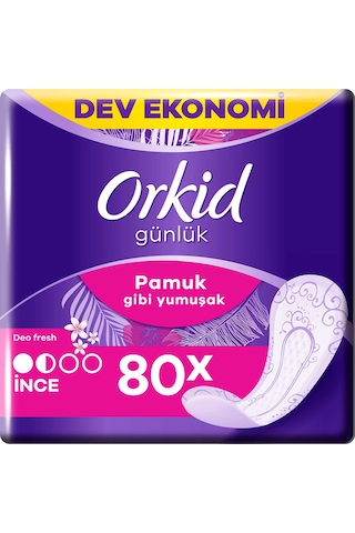 Orkid Pamuksu Deo Fresh Günlük Ped 80'li