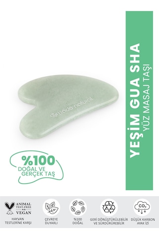 Bade Natural Gerçek Yeşim Gua Sha Yüz Masaj Taşı