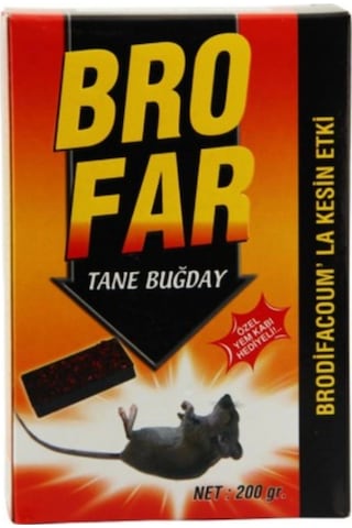 Brofar Tane Buğday Şeklinde Fare Zehiri 2 x 200 G