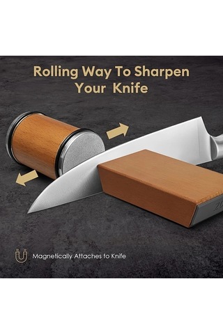 Xuweiwei Manyetik Elmas Bıçak Bileyici Siyah Elmas 240 400 1000 1500 15 20 Derece Açı Rulosu Demir Malzeme Şarjsız Güç Modu Ahşap Mutfak Taşlama