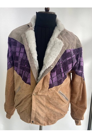 Kadın Aztek Unisex Retro Bomber Oversize Desenli Vintage Ceket Tk Çok Renkli