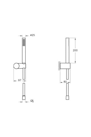 Suit A45543 1f El Duşu Takımı, Krom