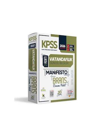 2026 Kpss Ön Lisans Vatandaşlık Kara Kutu Soru Bankası Ve Manifesto Çözümlü Branş Deneme 2li Seti