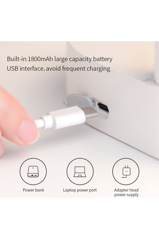 Besthome1 4w 1800mah Bataryalı, Usb Type-c Şarjlı, Otomatik Soğuk Su Alma Cihazı, Beyaz Çelik Masaüstü Pompası Beyaz
