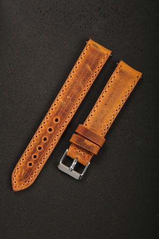 Hakiki Deri 18mm Akıllı Pimli Saat Kordonu Taba 80543178
