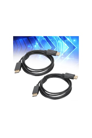 Mufunye 2 Adet 1.8m Dp Erkek-erkek Kablosu, Nikel Kaplı, Ekran Yayınlama, Monitör Genişletme, Kaliteli Görüntü Ve Ses