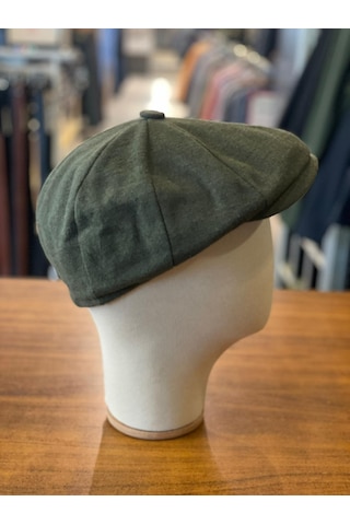 Peaky Blinders Tarz İngiliz Model Kaşe Kumaş Kasket Şapka Haki