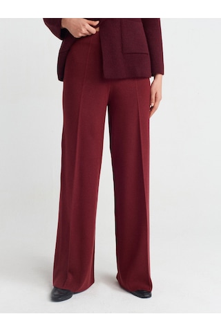 Dilvin 70167 Beli Lastikli Triko Pantolon Bordo M. Bordo