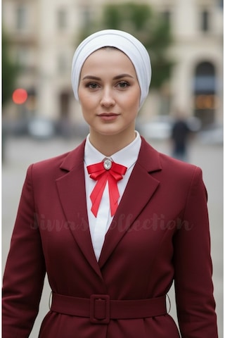 Kadın Fiyonk Broş-kırmızı. Rhinestone Çiçek Detaylı. Fiyonk Broş Kurdele. El Yapımı Özel Çok Renkli