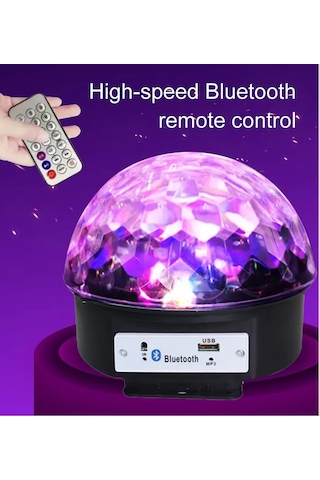 Uzaktan Kumandalı Kristal Disko Led Işıklı Ve Hapörlörlü Rgb Led