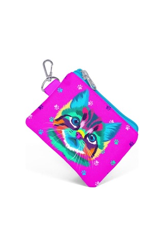Coral High Kids Mor Pembe Kedi Desenli Bozuk Para Çantası 21866