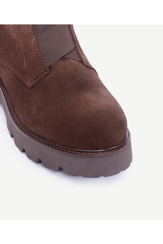 Yargıcı Lastik Detaylı Deri Bot 25kkay4008x 208 Kahverengi