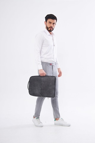 Derinss Dub3050 Hakiki Deri Gri Gölge Organizerli Laptop Sırt Çantası 001