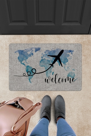 Evaşk Kapı Önü Paspası Vinil Kaymaz Tabanlı 45 X 70 Evaşkdm11105