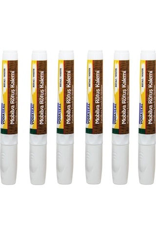 6 Adet Vodaseal Mobilya Çizik Giderici Rötuş Rütuş Kalemi Beyaz