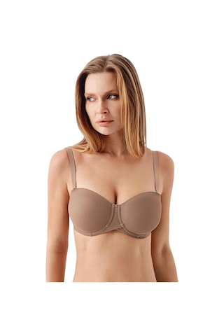 New Bra 347057 Kadın Dolgusuz Straplez Basic Desteksiz C Cup Sütyen Çok Renkli