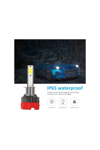 Youtek H1 Led Araba Farı, 6000k Soğuk Beyaz, 60w, Ip65 Su Geçirmez, 30.000 Saat Ömür, Plug & Play, 360 Işık Açısı, Uçak Alüminyum Gövde