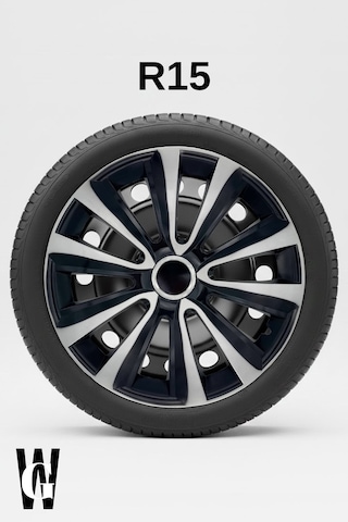 Renault Symbol 15 İnç Jant Kapağı 4 Adet Siyah Gri C121