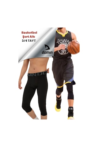 Hnc Sport Futbol Basketbol 3/4 Diz Altı Spor Tayt Antrenman Taytı Sporcu Taytı Si Yah