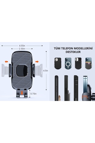 Araç Içi Otomatik Telefon Tutucu Cam Ve Torpido Için Yüksek Kalite Ücret Iade Garantili