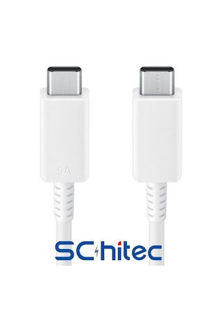 Schitec 60w Type-c To Type-c Data Ve Hızlı Şarj Kablosu Telefon, Tablet, Laptop Uyumlu Beyaz Sk006