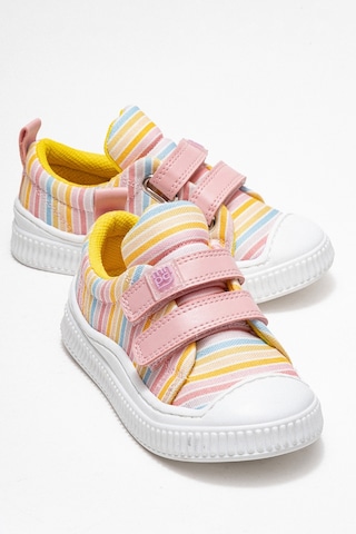 Mnpc Kız Çocuk Pudra Çizgili Sneaker Ayakkabı 25y3a10074862 Pudra Çizgili