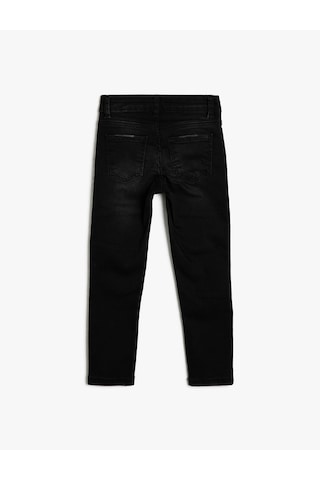 Koton Kot Pantolon Dar Paça Pamuklu Cepli - Slim Jean Siyah 0ykb46393od