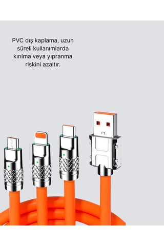 Hızlı Şarj Kablosu Esnek Kırılmaz Yüksek Hızlı Veri Aktarım Destekli Standart