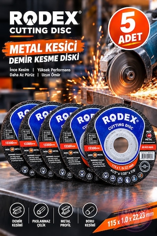 5 Adet Metal Kesici Demir Kesme Diski 115x1,0x22,23 Mm İnce Taş Spiral Demir Kesici Disk