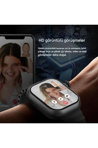 Hw S10 Call 5g Android Amoled Ekran Gps, Nfc, Kamera Yapay Zeka Destekli Akıllı Saat Btk Kayıt