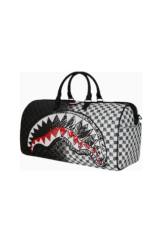 Sprayground Mix And Match Scribble Large Duffle, Şık Ve Geniş Seyahat Çantası, Sınırlı Üretim Sırt Çantası Siyah