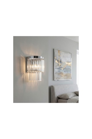 Wonderfull İki Sıralı Aplik Krom Gümüş Gümüş Wonderfull İki Sıralı Aplik Krom Gümüş Gümüş